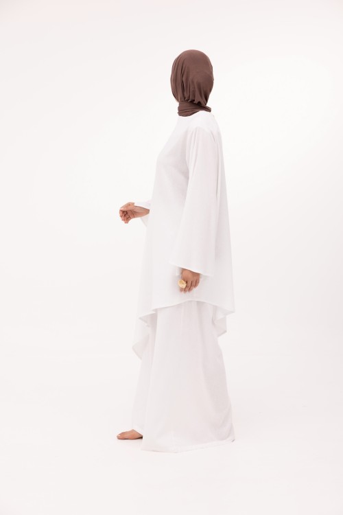 Ensemble Maeva en lin blanc