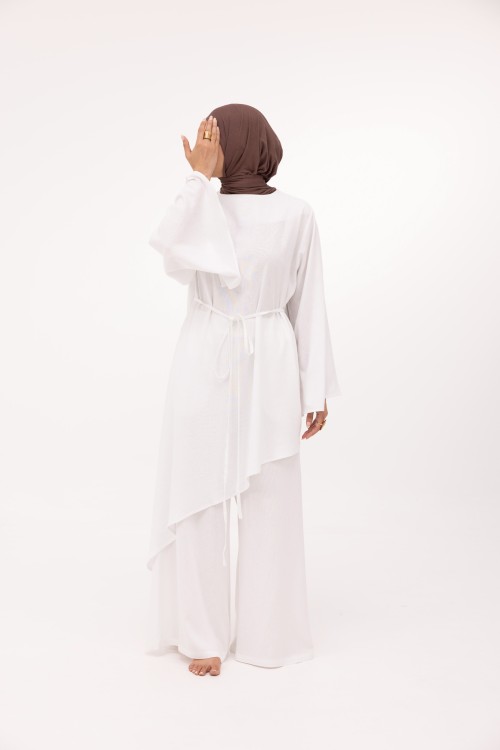 Ensemble Maeva en lin blanc
