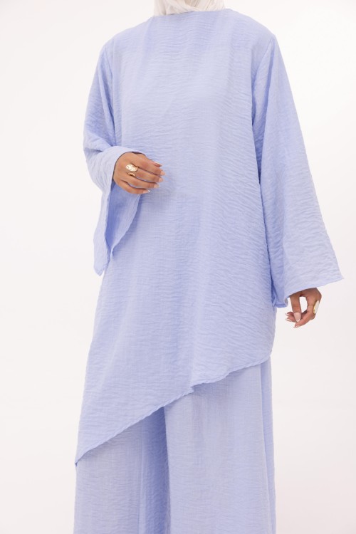 Ensemble Maeva en lin baby blue