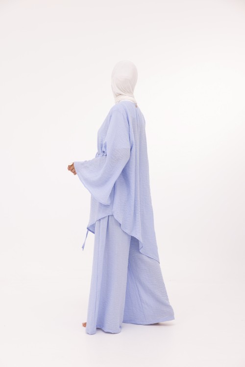 Ensemble Maeva en lin baby blue