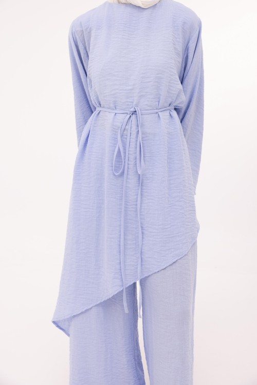 Ensemble Maeva en lin baby blue