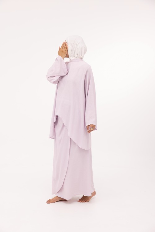 Ensemble Fanny en lin lilas