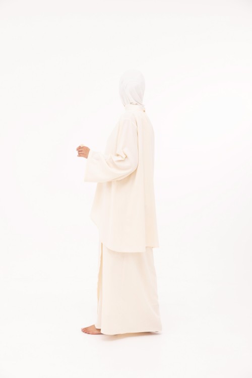 Ensemble Fanny en lin crème