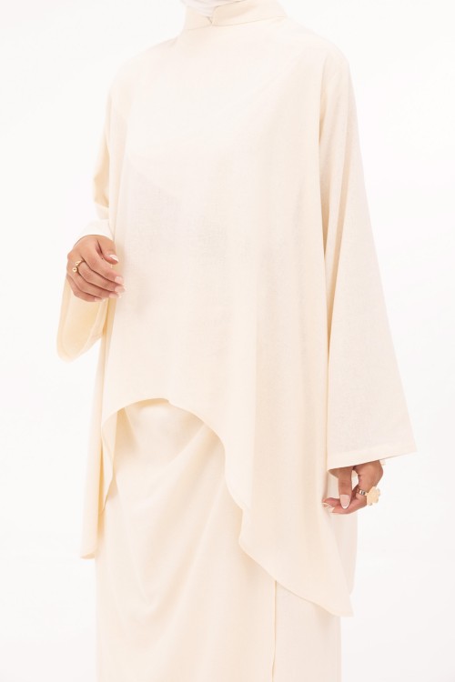 Ensemble Fanny en lin crème