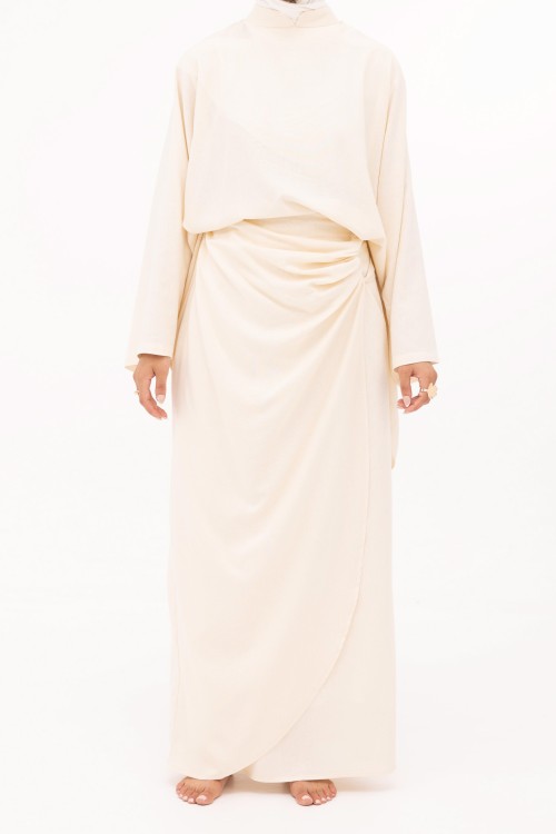 Ensemble Fanny en lin crème