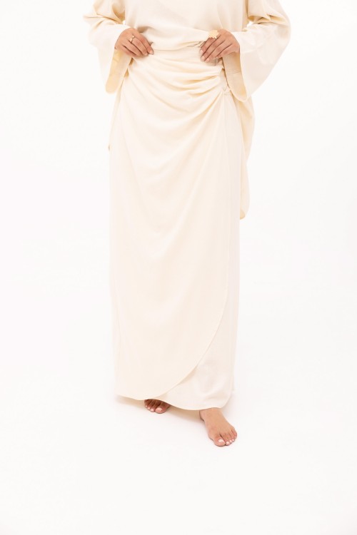Ensemble Fanny en lin crème