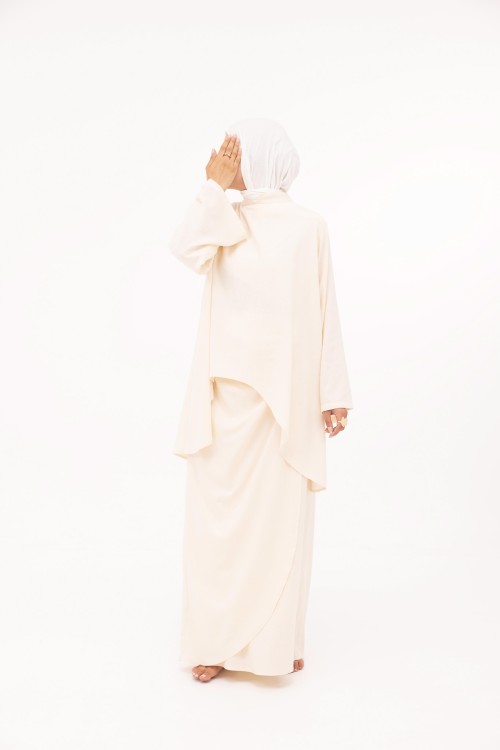 Ensemble Fanny en lin crème