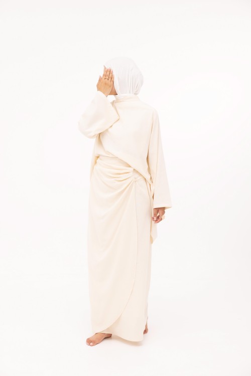 Ensemble Fanny en lin crème