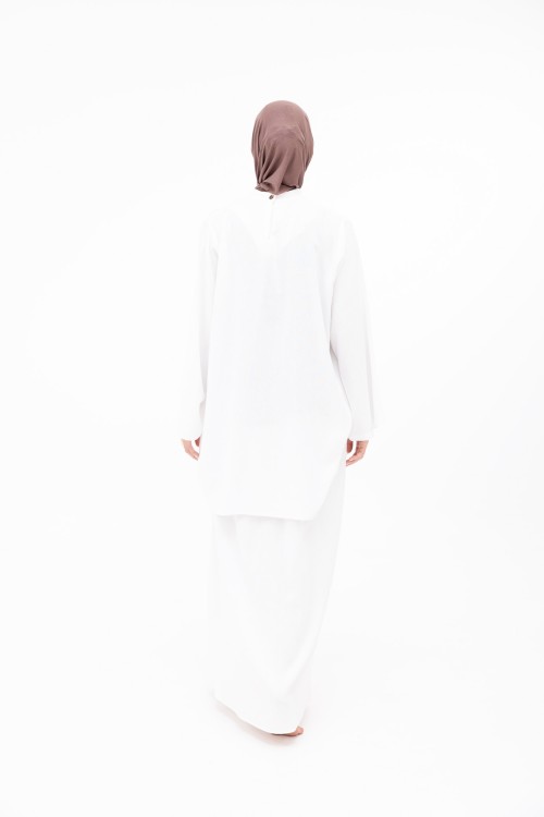 Ensemble Fanny en lin blanc