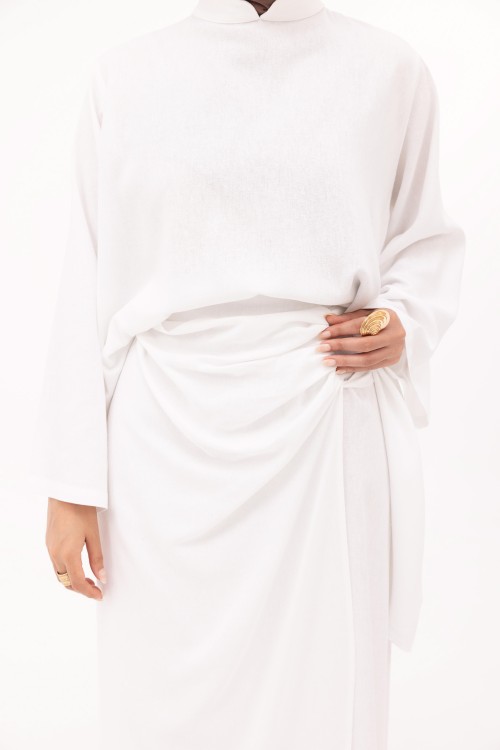 Ensemble Fanny en lin blanc