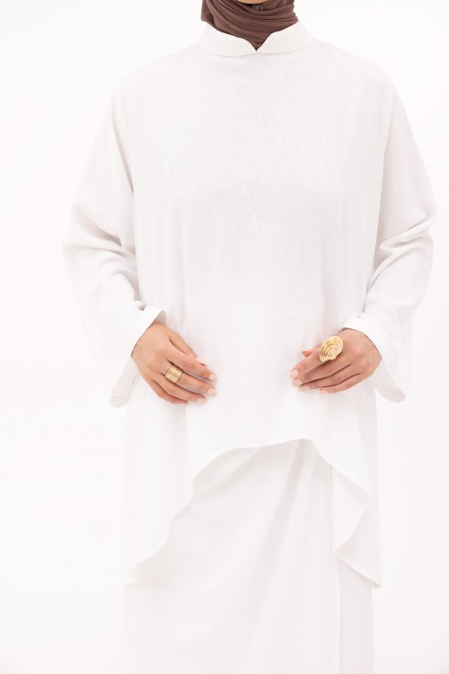 Ensemble Fanny en lin blanc