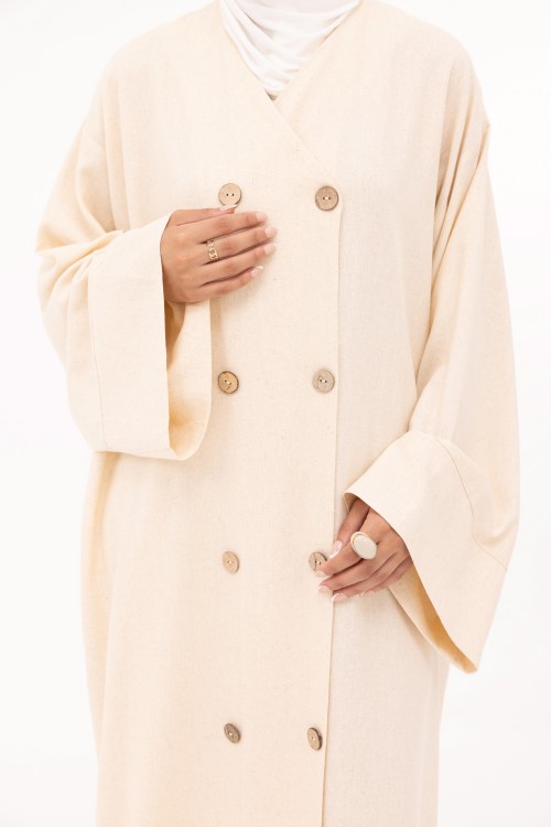 Robe Jessy en lin beige chiné
