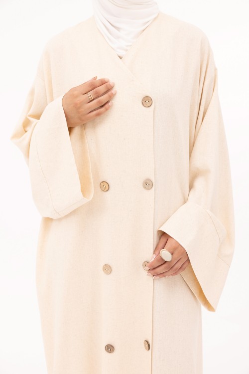 Robe Jessy en lin beige chiné