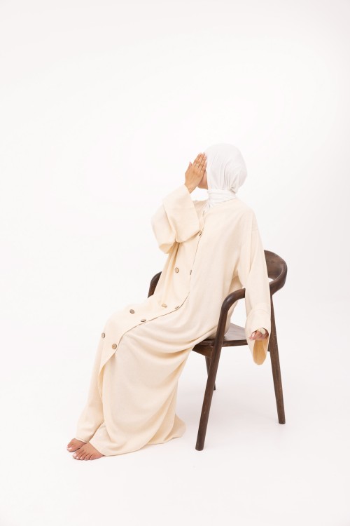 Robe Jessy en lin beige chiné