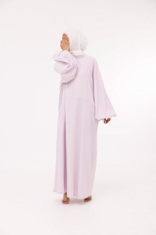 Robe Fleurissa en lin lilas