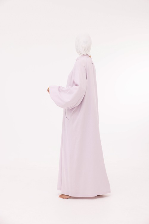 Robe Fleurissa en lin lilas