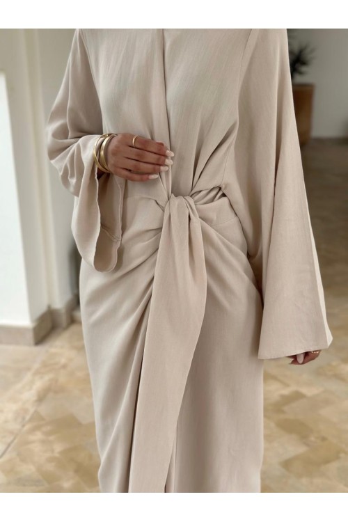 Robe en lin Gabriela Beige