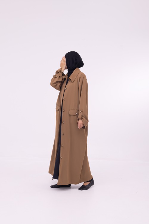 Veste longue Tal Noisette