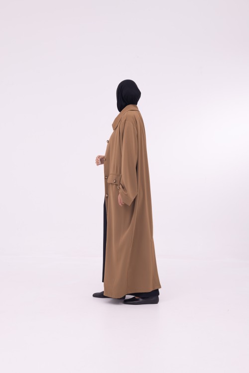 Veste longue Tal Noisette
