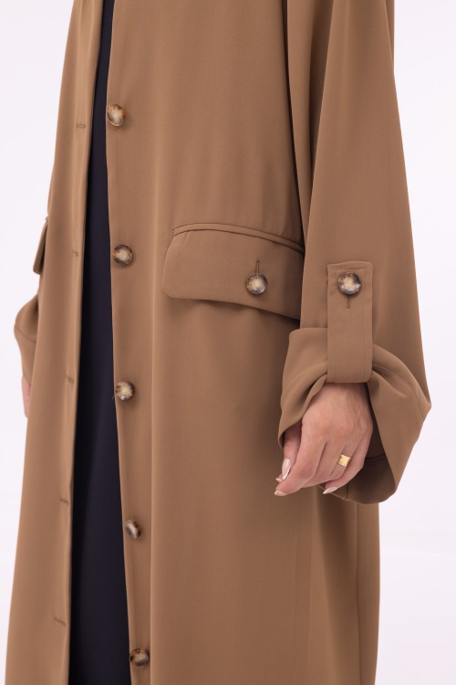 Veste longue Tal Noisette