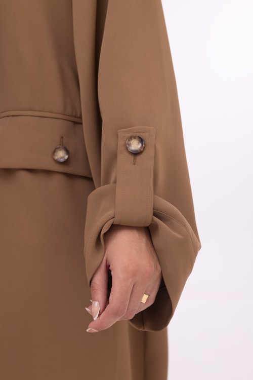 Veste longue Tal Noisette