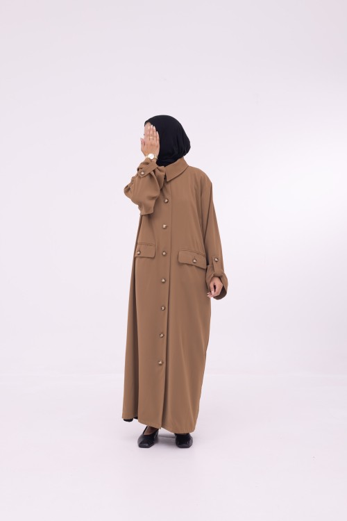 Veste longue Tal Noisette
