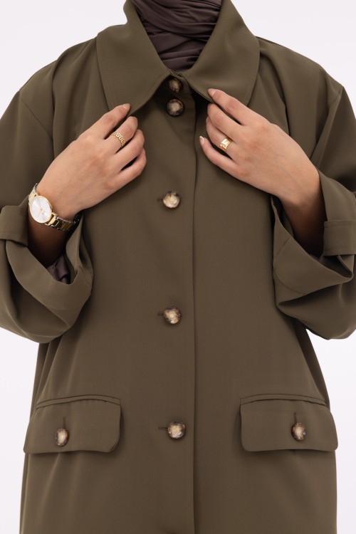 Veste longue Tal Olive