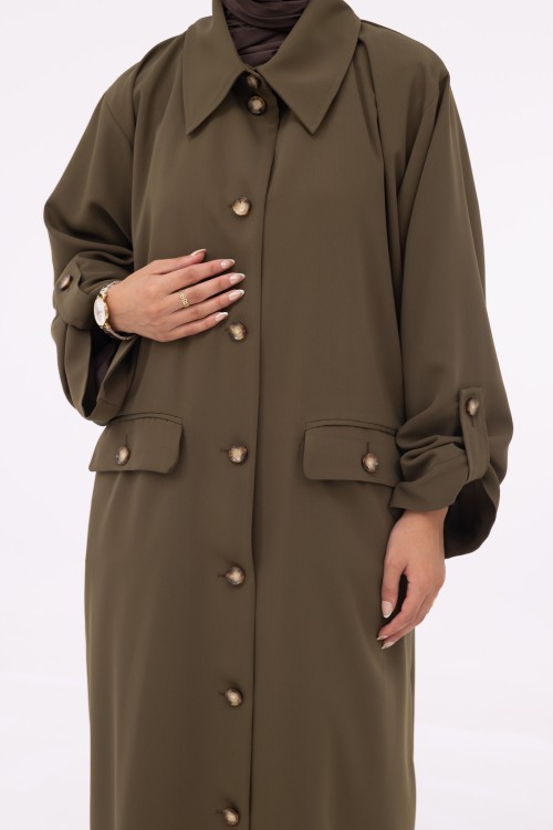 Veste longue Tal Olive