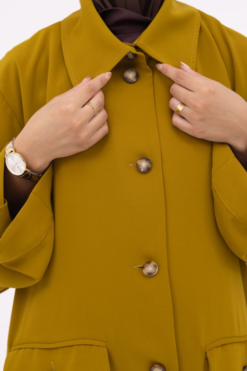 Veste longue Tal Moutarde