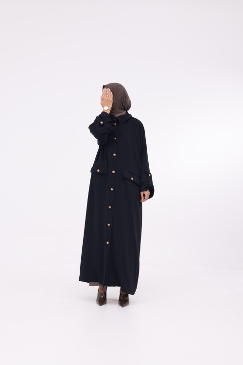 Veste longue Tal Noir