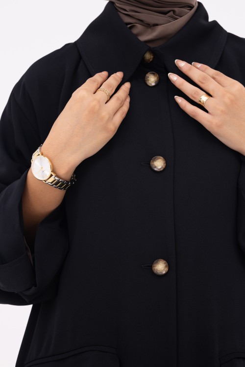 Veste longue Tal Noir