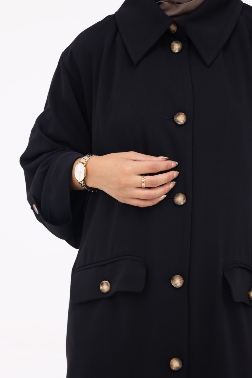 Veste longue Tal Noir