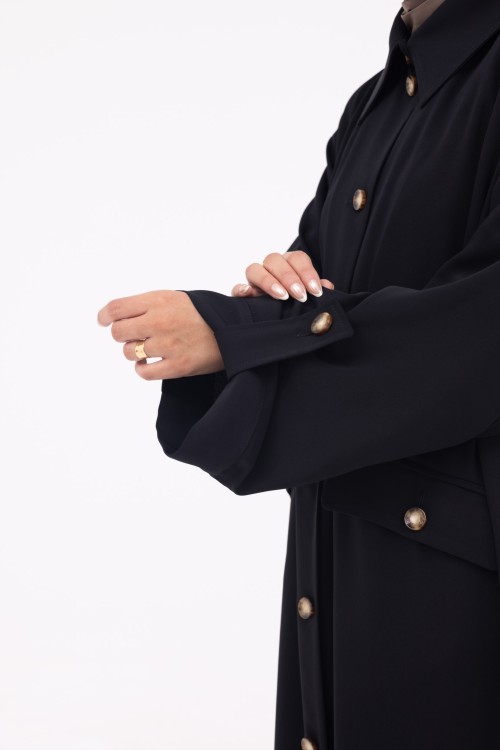 Veste longue Tal Noir