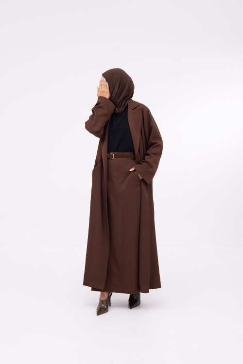 Blazer long Katy marron