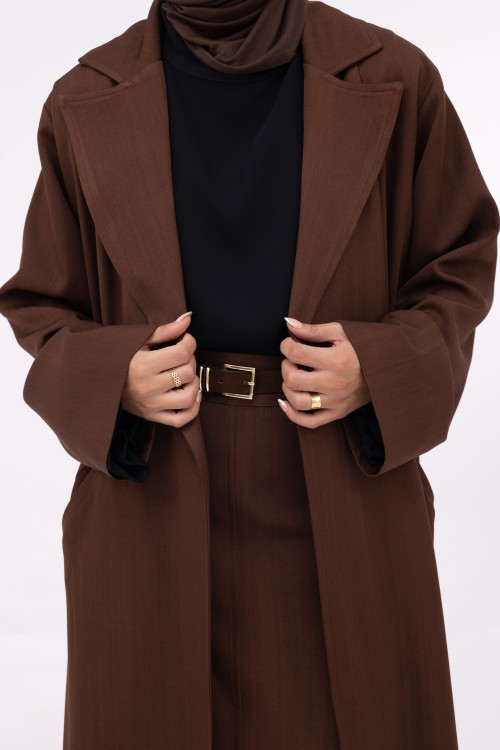 Blazer long Katy marron