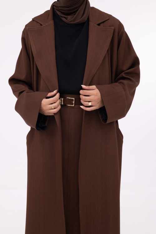 Blazer long Katy marron