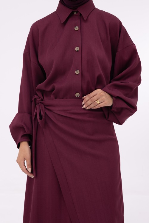 Robe Héloïse burgundy