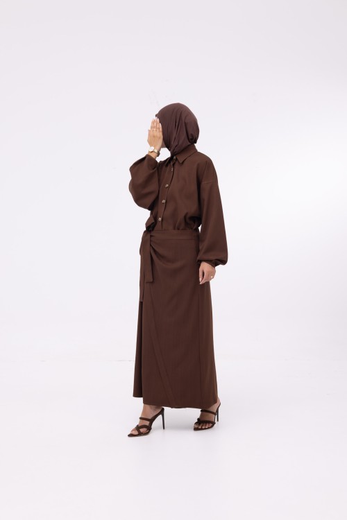 Robe Héloïse marron