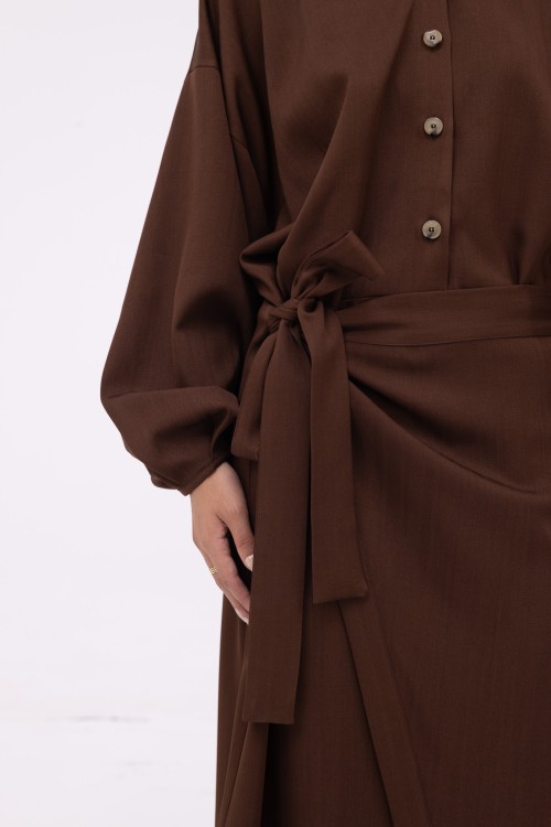 Robe Héloïse marron