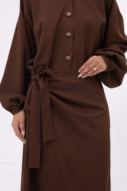 Robe Héloïse marron