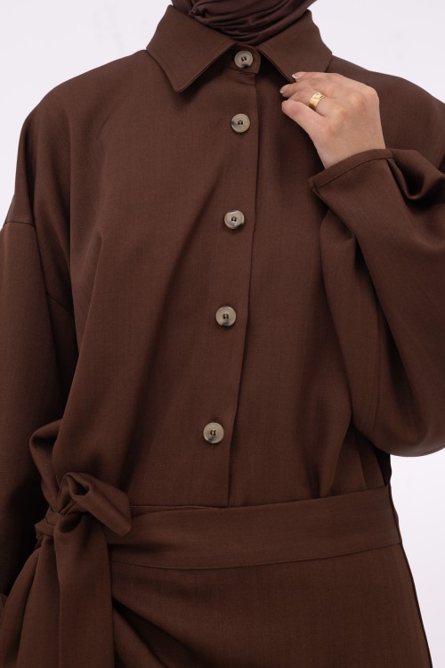 Robe Héloïse marron