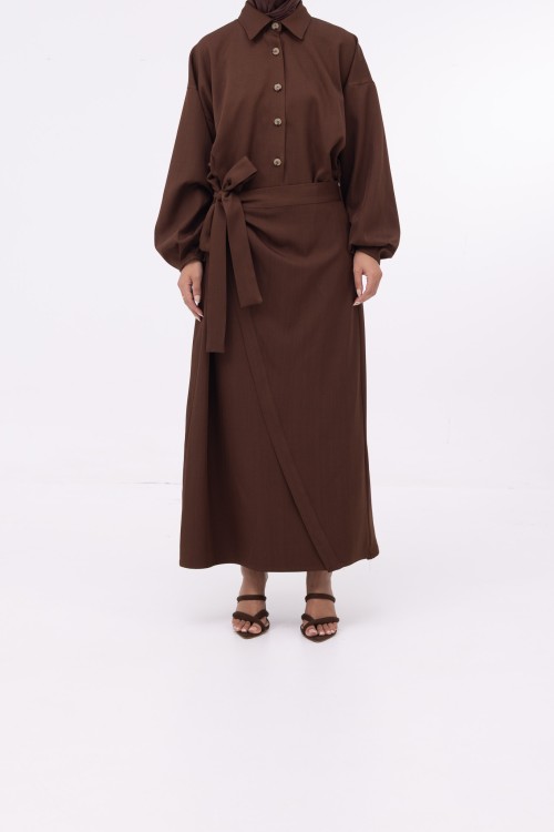 Robe Héloïse marron