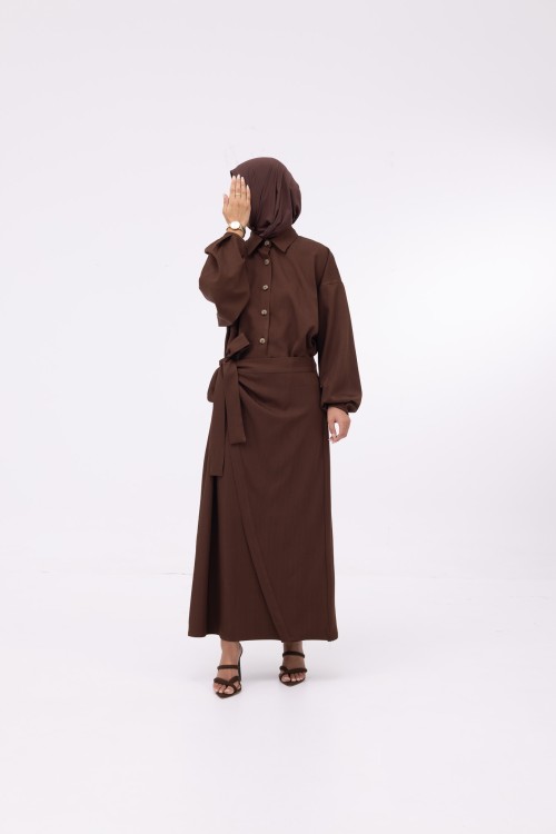 Robe Héloïse marron