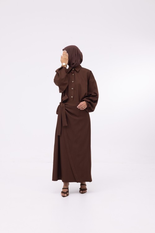 Robe Héloïse marron