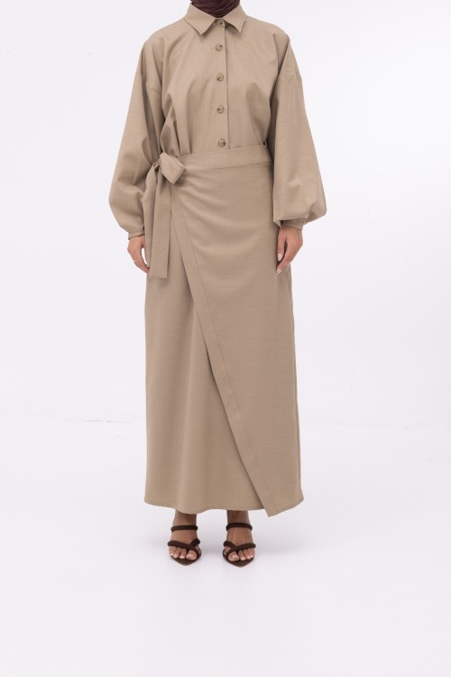 Robe Héloïse beige