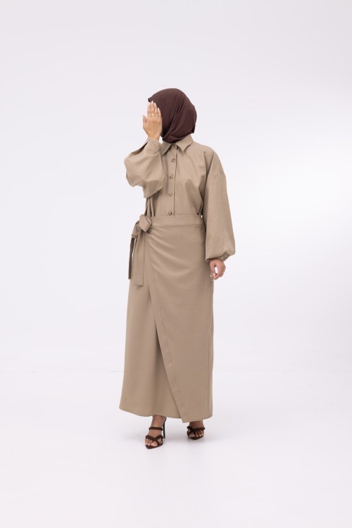 Robe Héloïse beige