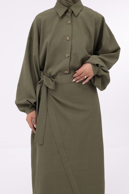 Robe Héloïse olive