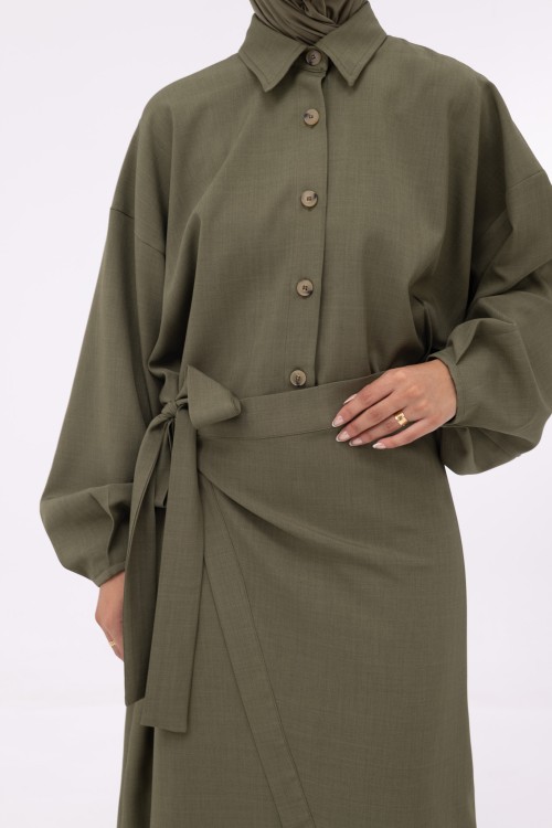 Robe Héloïse olive