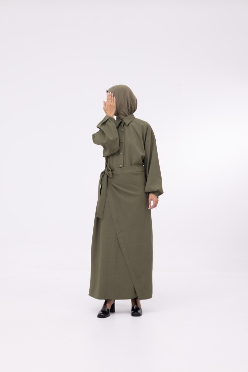 Robe Héloïse olive