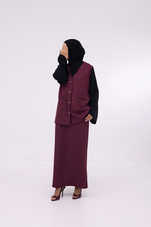 Ensemble 3 pièces Katy burgundy